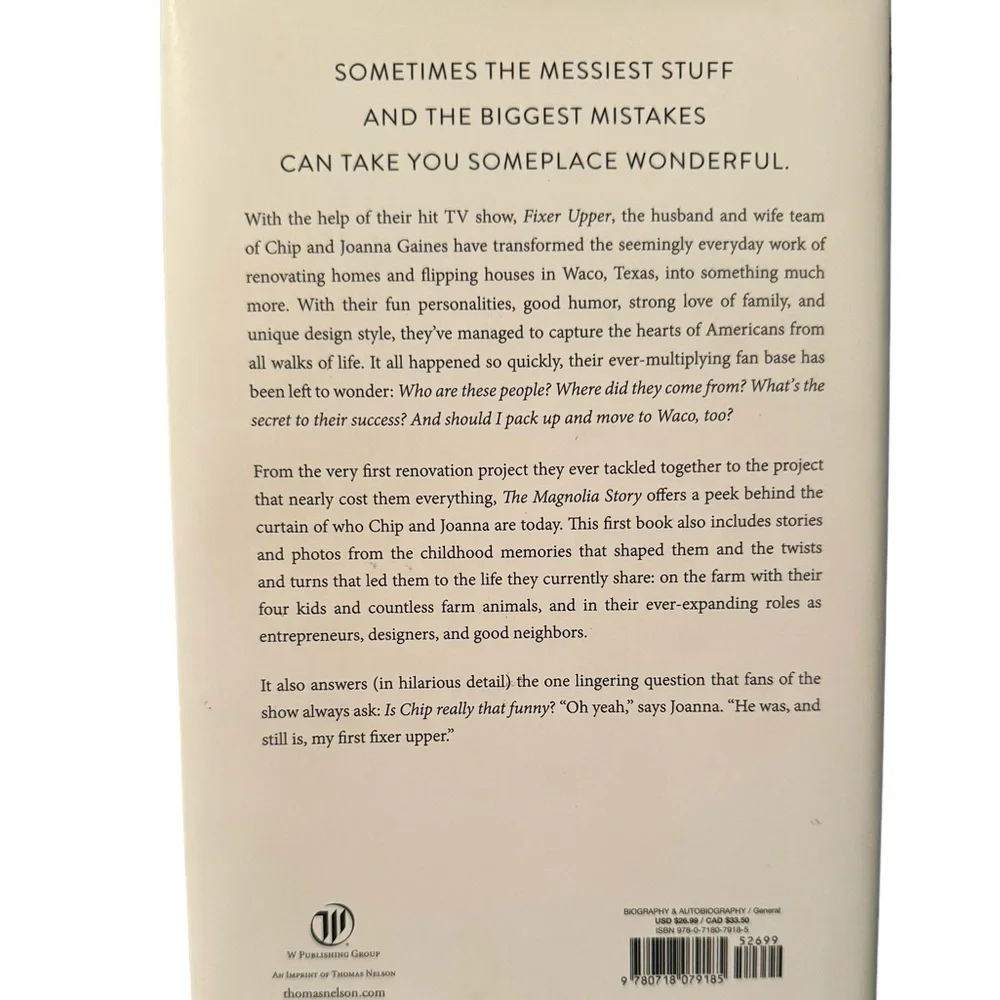 (Book) “The Magnolia Story,” By Chip And Joanna Gaines With Mark Dagostino.
